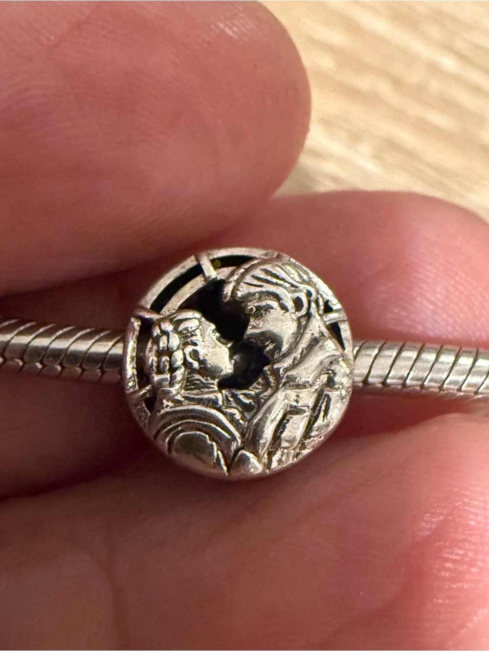 LF Silver Couple Romance Charm Bead - Silver